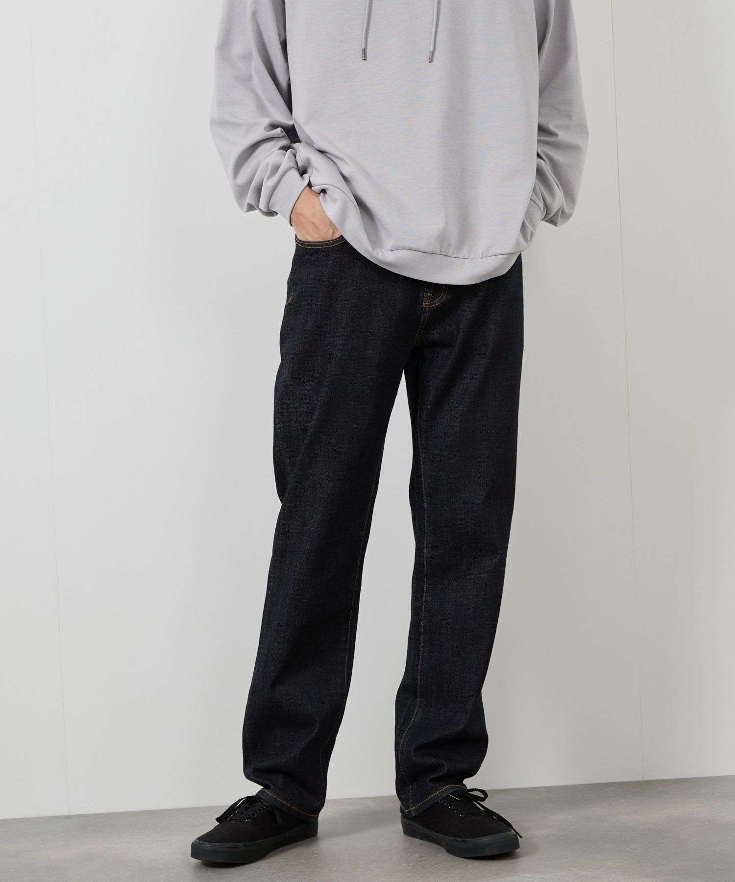 NAVY 毎日はきたくなるデニム「マイデニ」 レギュラーストレート メンズ