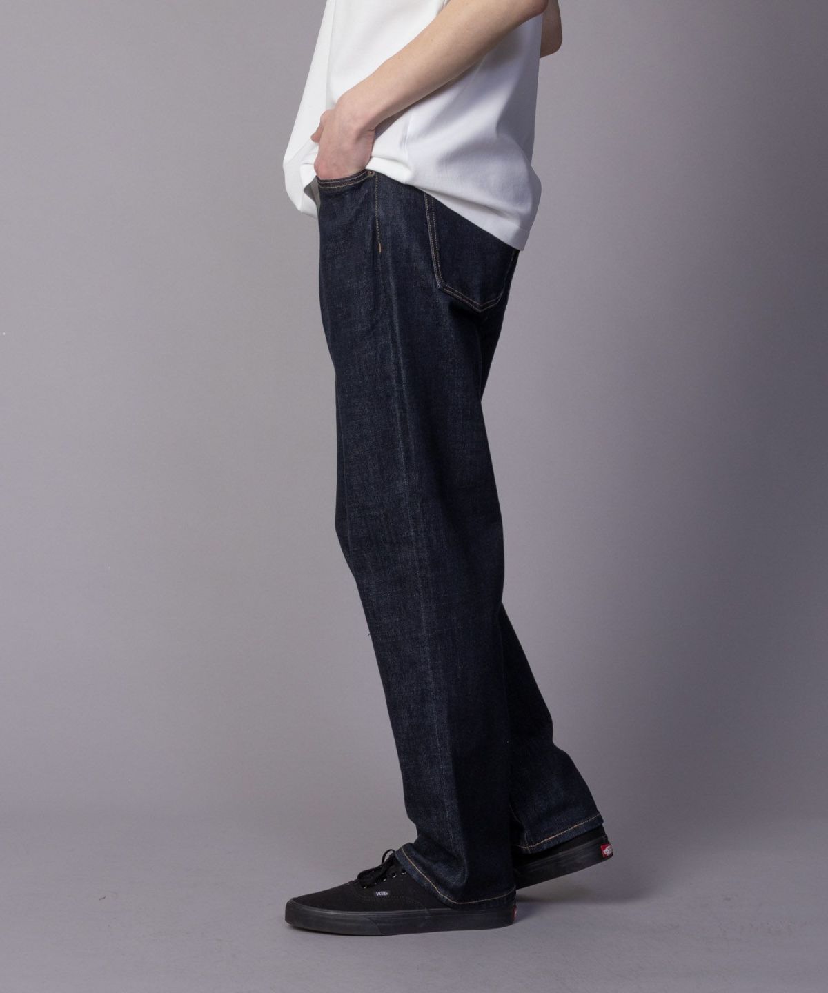 NAVY 毎日はきたくなるデニム「マイデニ」 レギュラーストレート メンズ