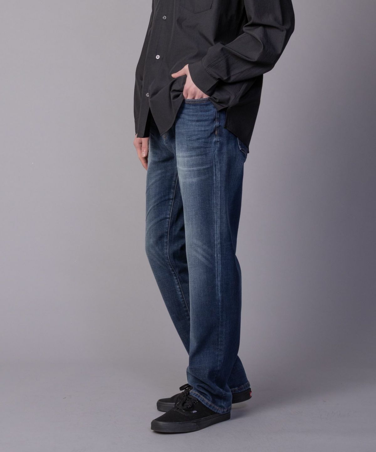 NAVY 毎日はきたくなるデニム「マイデニ」 レギュラーストレート メンズ