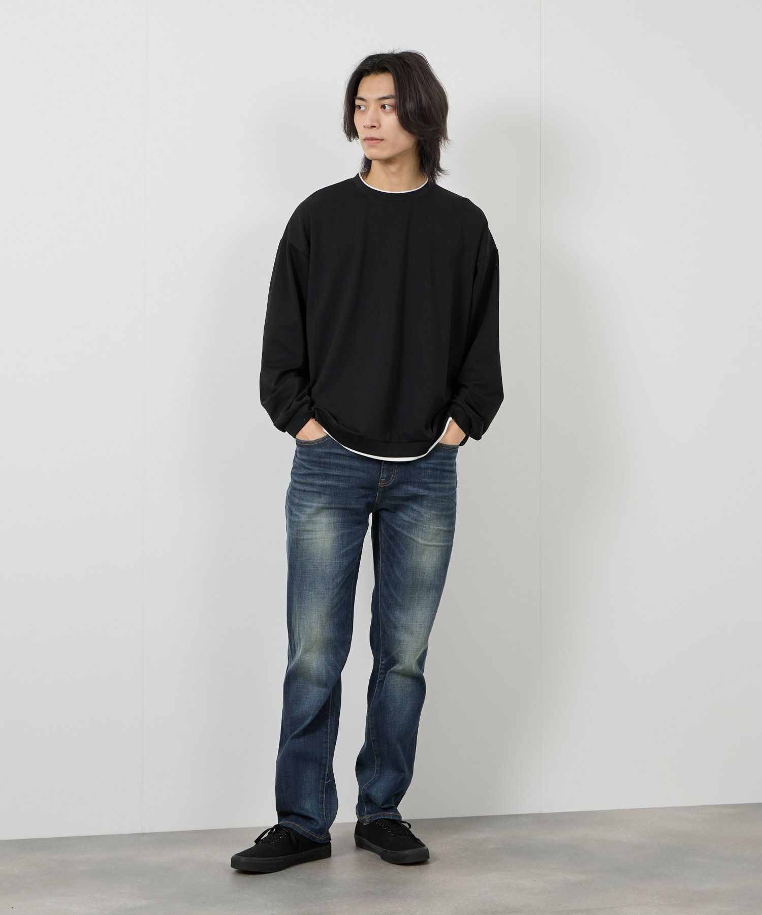 NAVY  毎日はきたくなるデニム「マイデニ」 レギュラーストレート メンズ商品画像-5