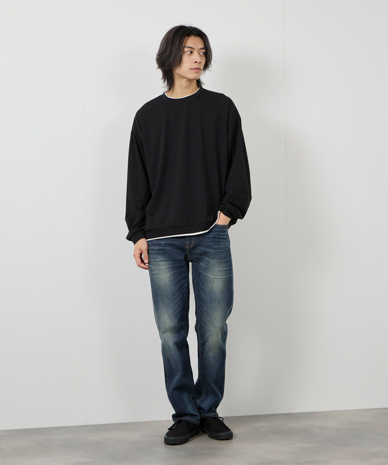 NAVY  毎日はきたくなるデニム「マイデニ」 レギュラーストレート メンズ商品画像-6