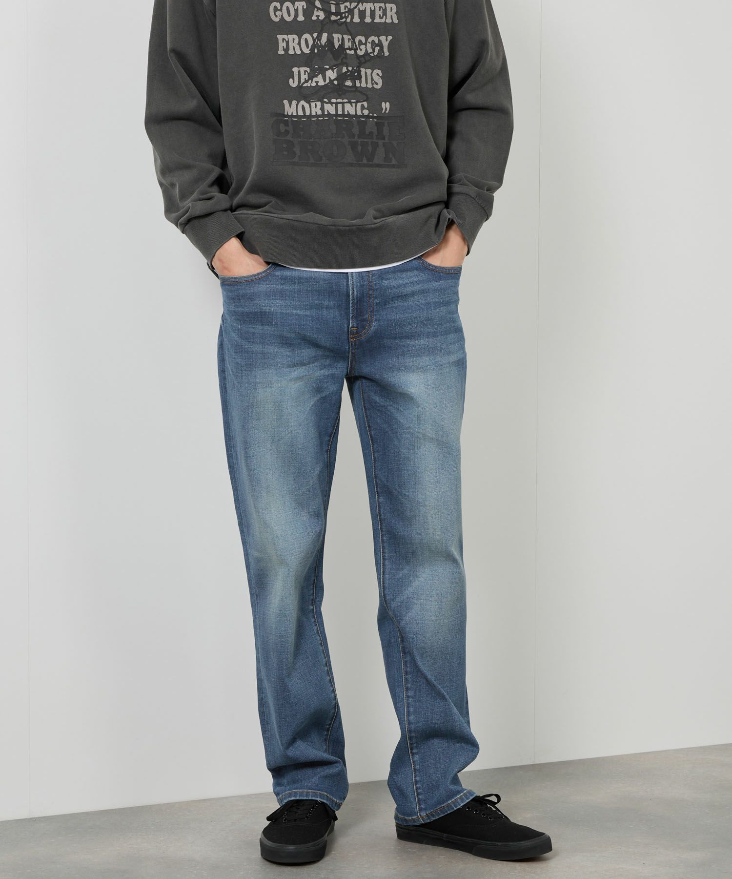 NAVY  毎日はきたくなるデニム「マイデニ」 レギュラーストレート メンズ商品画像-1