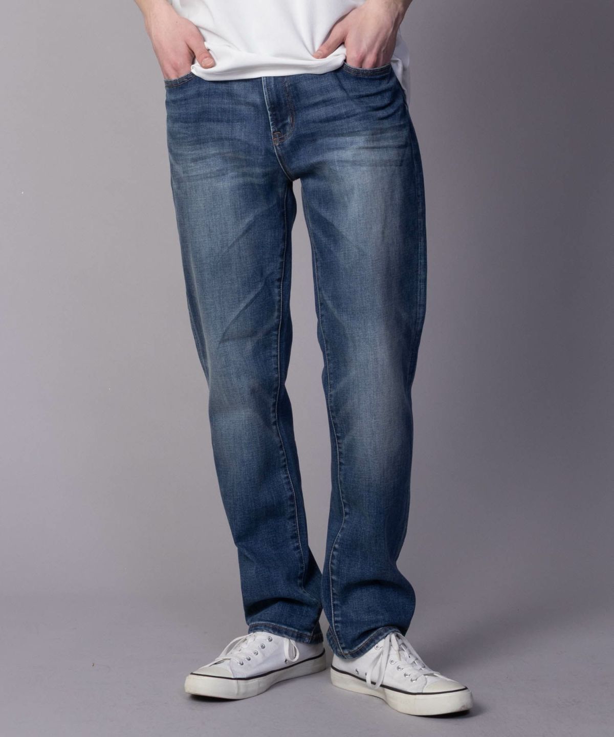NAVY 毎日はきたくなるデニム「マイデニ」 レギュラーストレート メンズ