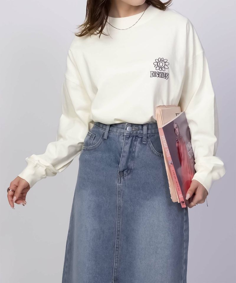 Dickies  ワンポイント刺繍ロングTシャツ レディース商品画像-2