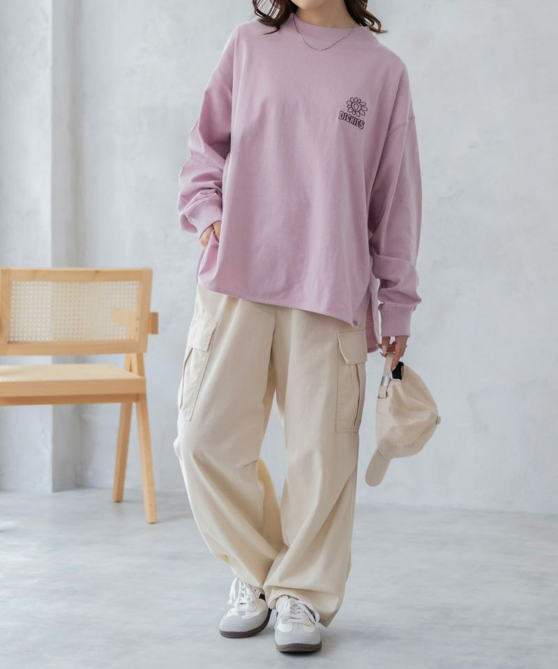 Dickies ワンポイント刺繍ロングTシャツ レディース