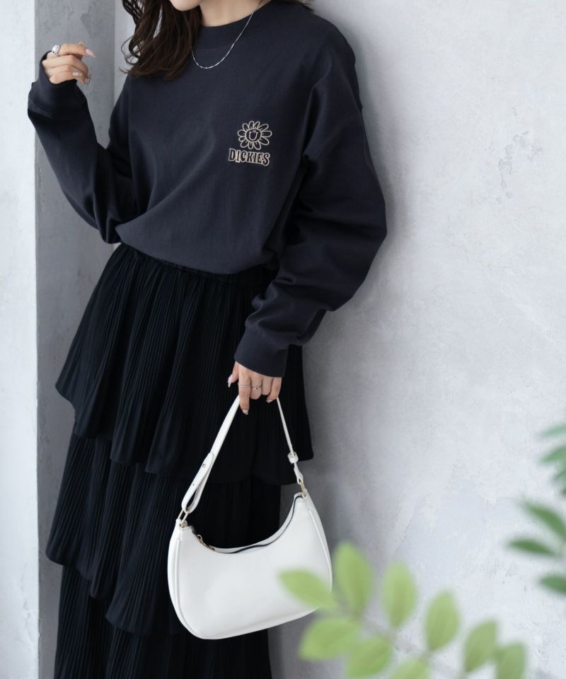 Dickies ワンポイント刺繍ロングTシャツ レディース