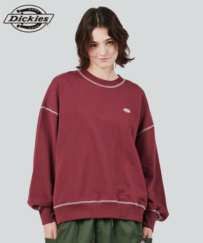 Dickies 裏毛ワッペントレーナー レディース