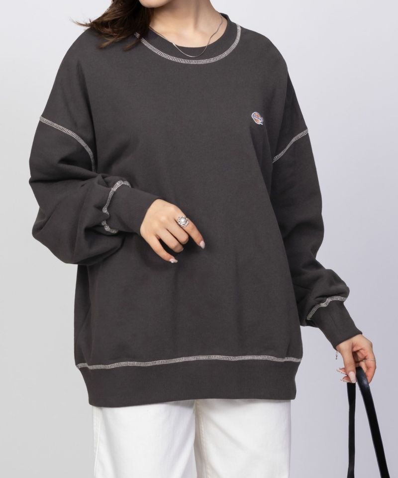 Dickies  裏毛ワッペントレーナー レディース商品画像-3