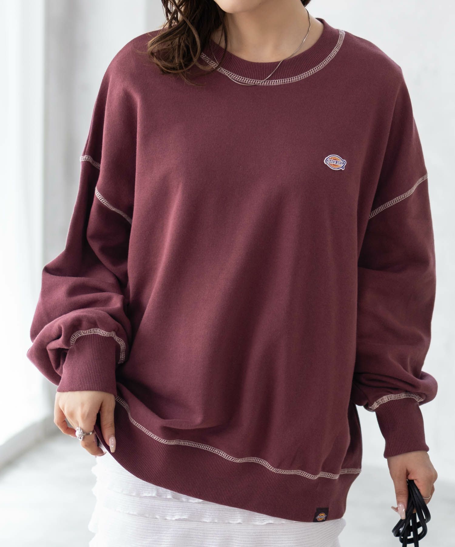 [期間限定価格]Dickies  裏毛ワッペントレーナー レディース商品サムネイル-9