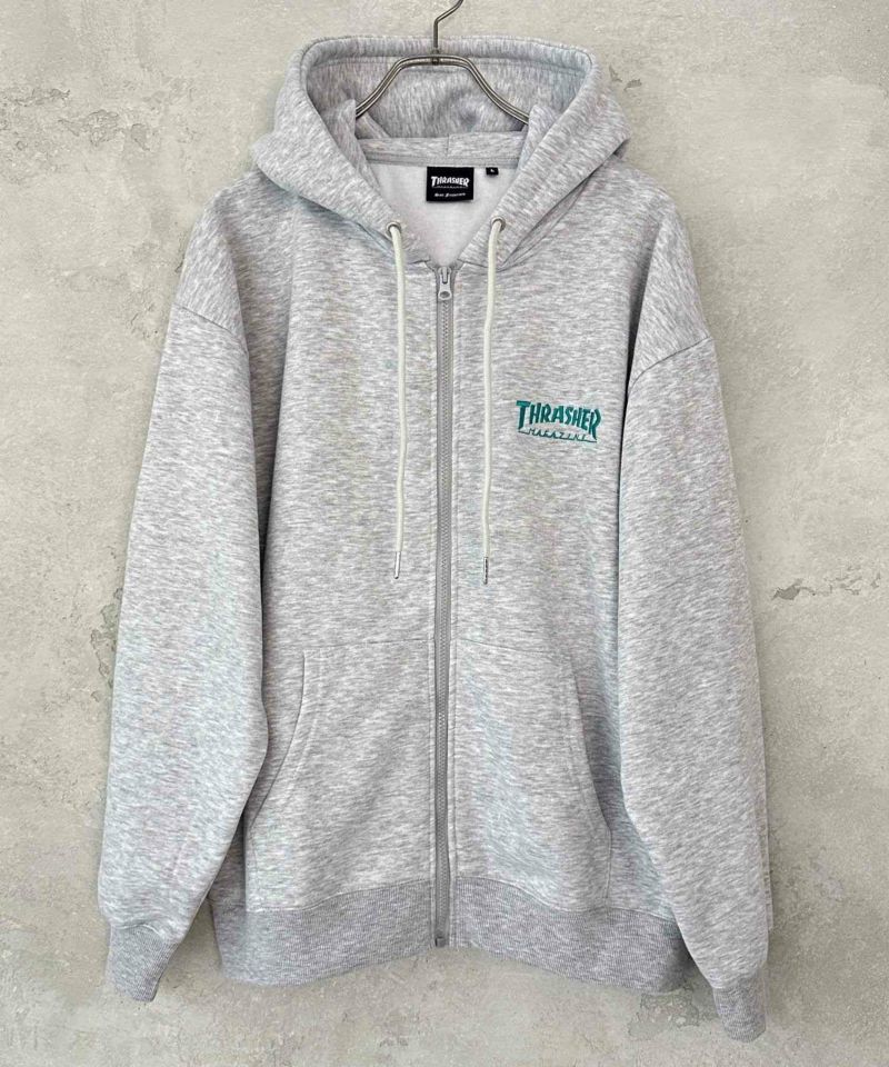 THRASHER 裏起毛フルジップフーディー メンズ