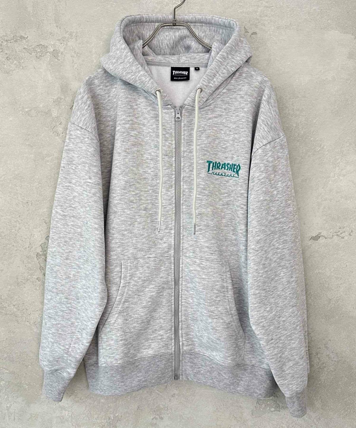 THRASHER 裏起毛フルジップフーディー メンズ