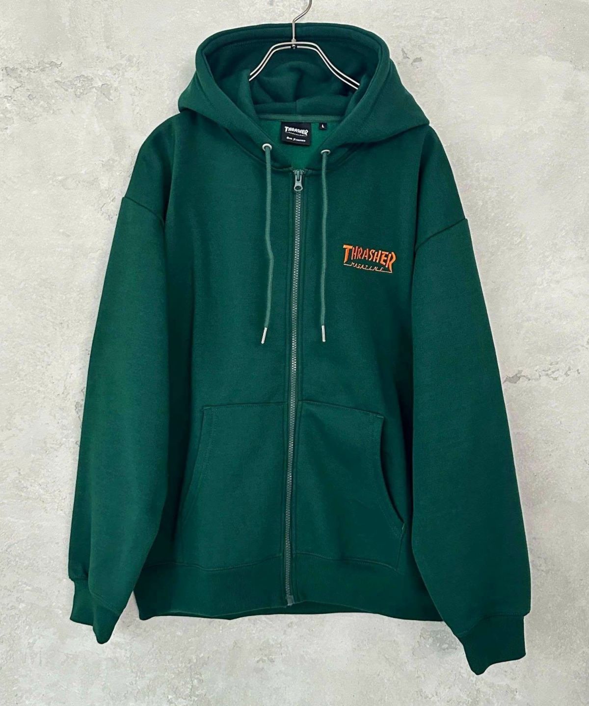 THRASHER 裏起毛フルジップフーディー メンズ