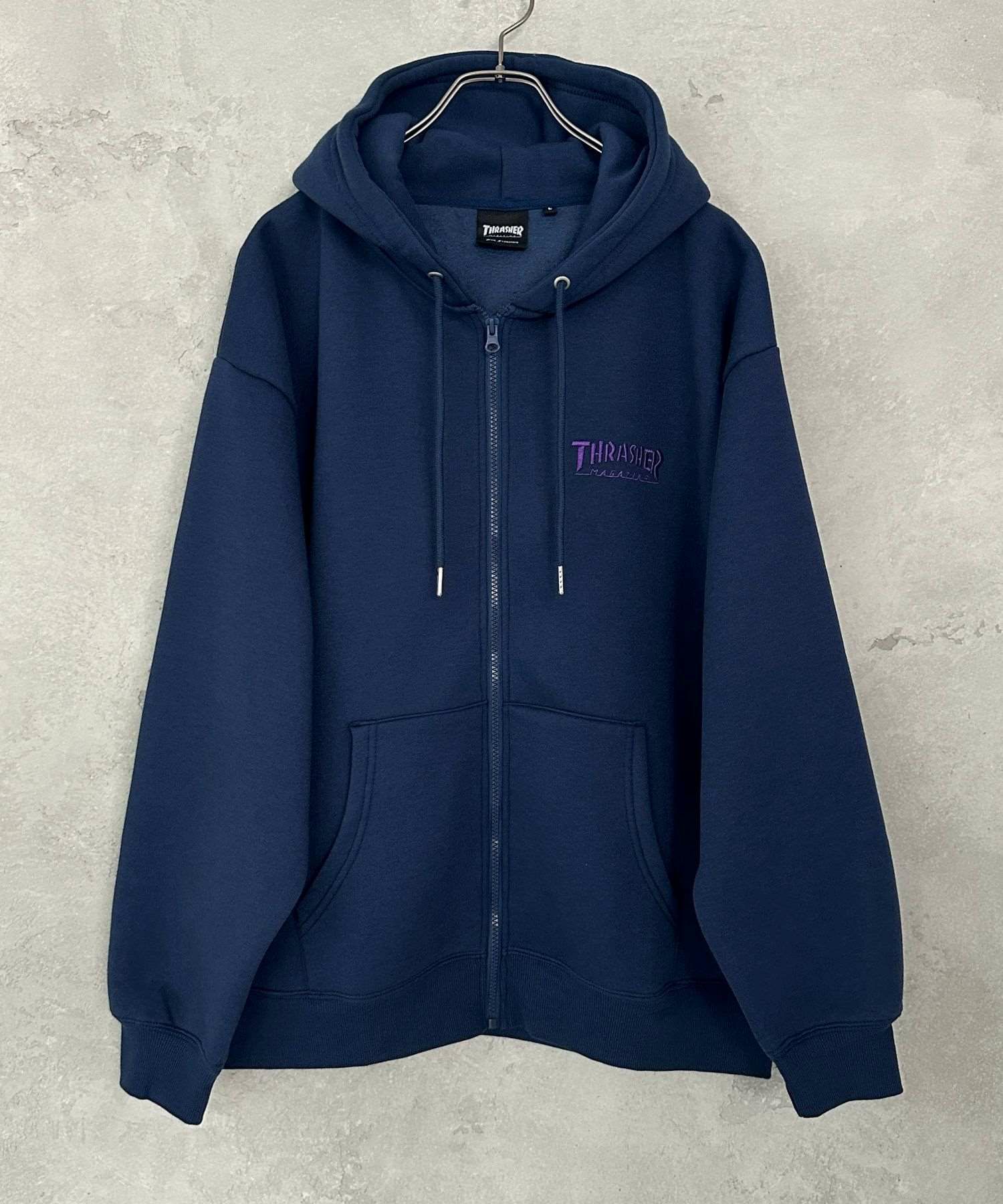 [期間限定価格]THRASHER  裏起毛フルジップフーディー メンズ商品サムネイル-7
