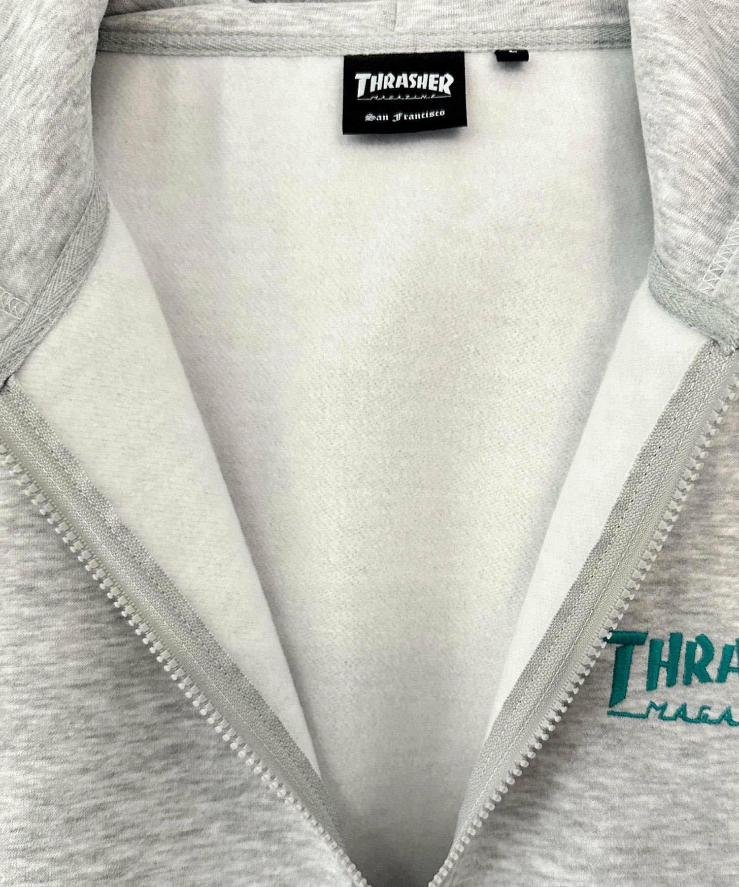 THRASHER 裏起毛フルジップフーディー メンズ