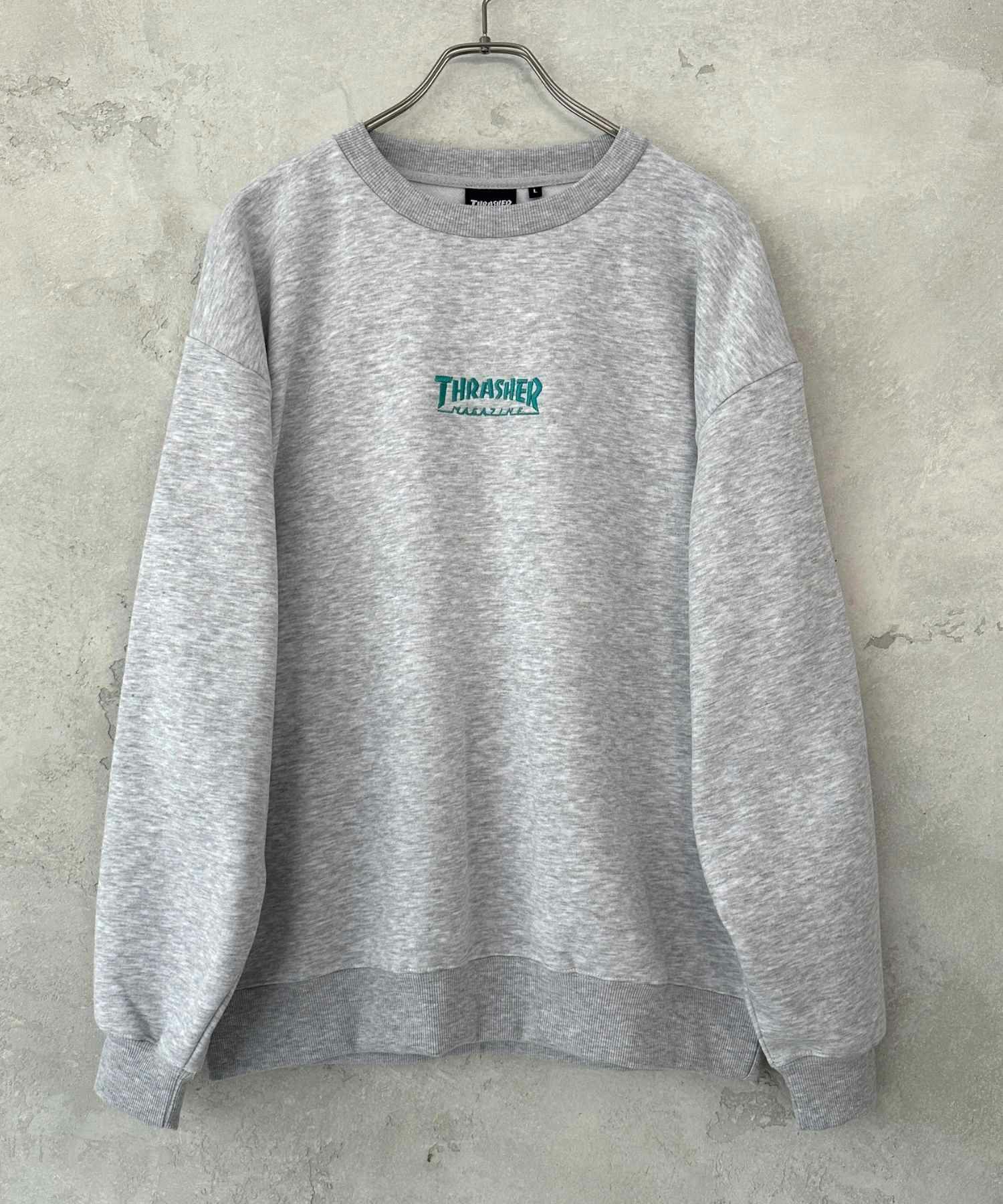 [期間限定価格]THRASHER  裏起毛バックプリント刺繍クルーネック メンズ商品サムネイル-2