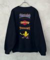 [期間限定価格]THRASHER  裏起毛バックプリント刺繍クルーネック メンズ商品サムネイル-3