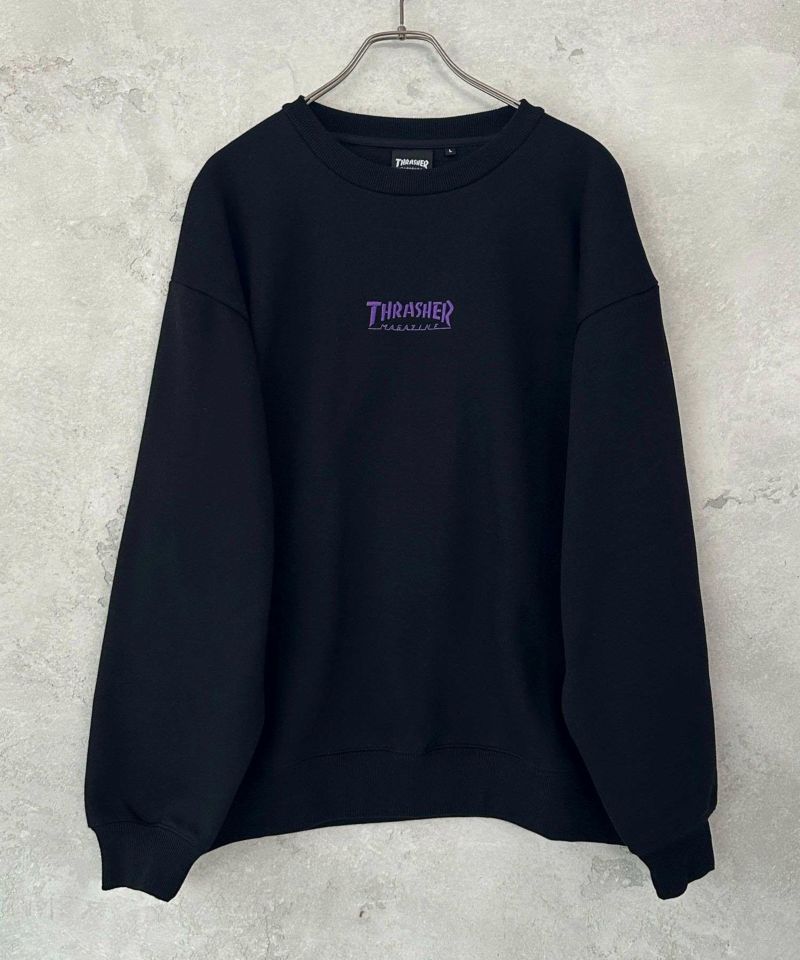 THRASHER  裏起毛バックプリント刺繍クルーネック メンズ商品画像-4