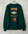 [期間限定価格]THRASHER  裏起毛バックプリント刺繍クルーネック メンズ商品サムネイル-5