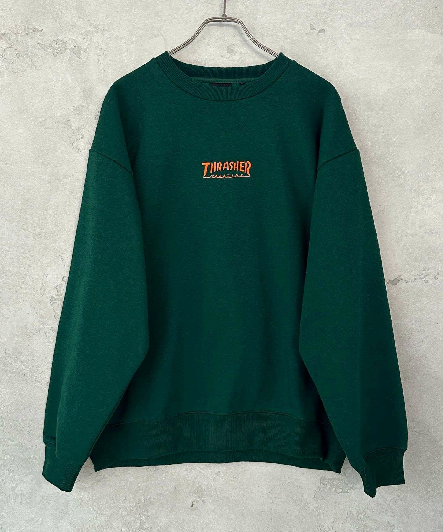 [期間限定価格]THRASHER  裏起毛バックプリント刺繍クルーネック メンズ商品サムネイル-6