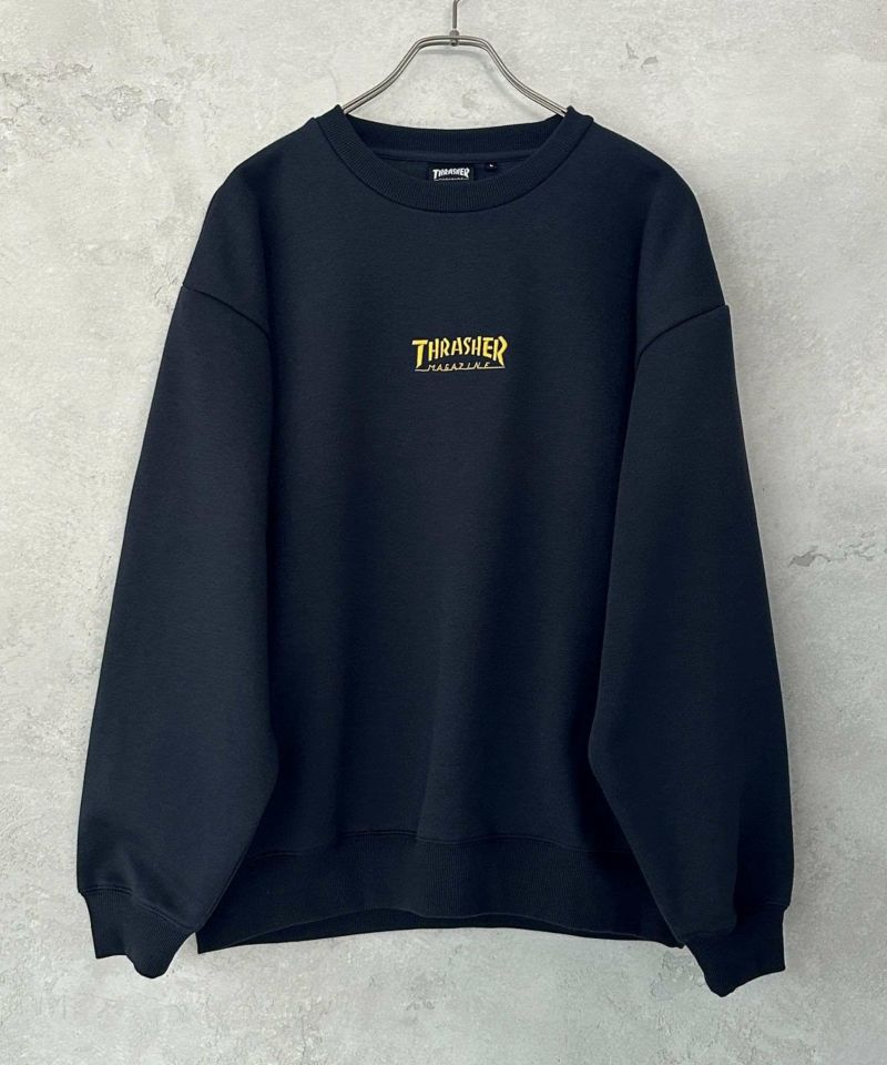 [期間限定価格]THRASHER  裏起毛バックプリント刺繍クルーネック メンズ商品画像-8