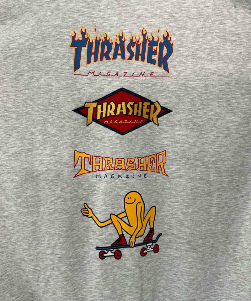 [期間限定価格]THRASHER  裏起毛バックプリント刺繍クルーネック メンズ商品画像-10