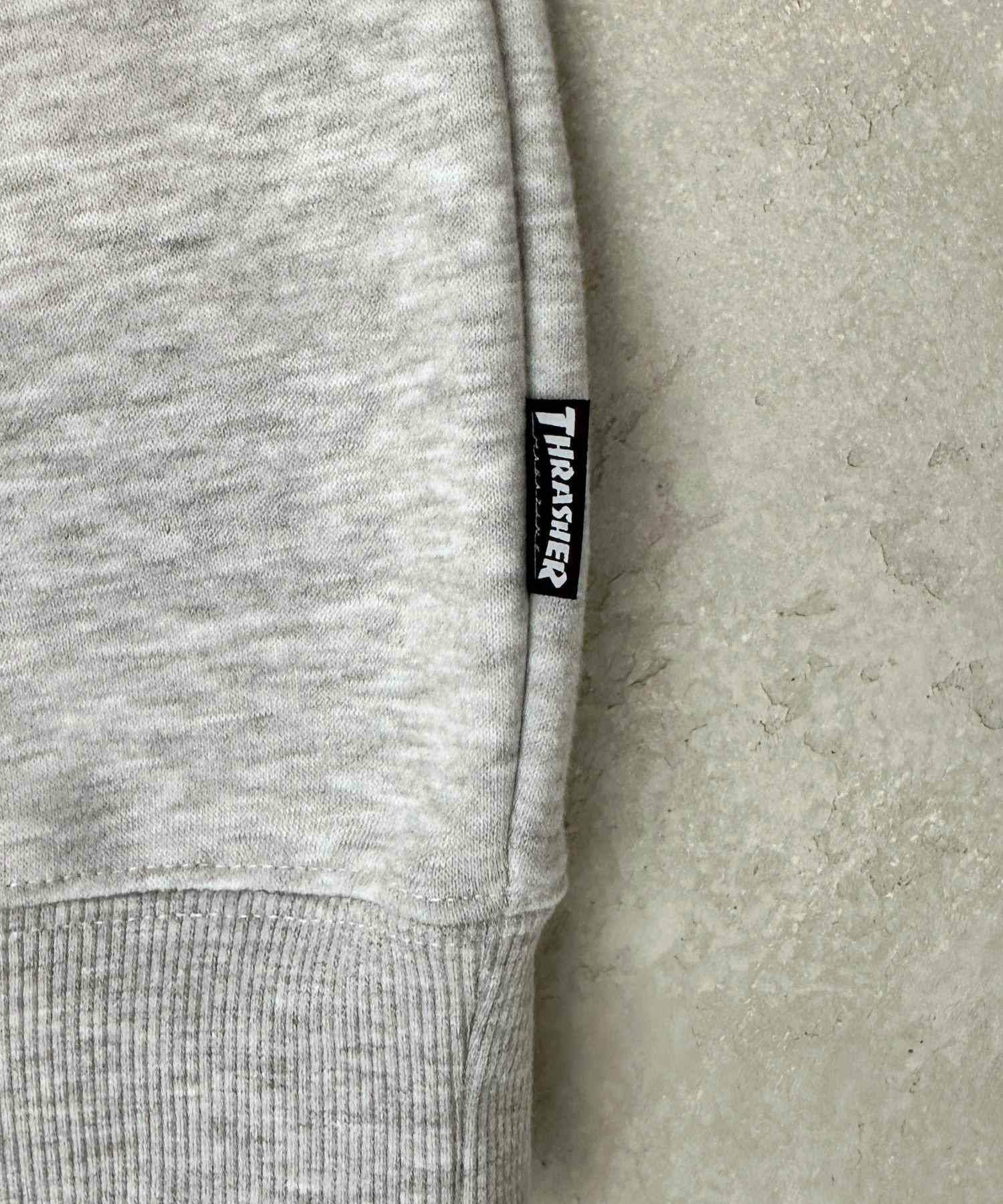 THRASHER 裏起毛バックプリント刺繍クルーネック メンズ