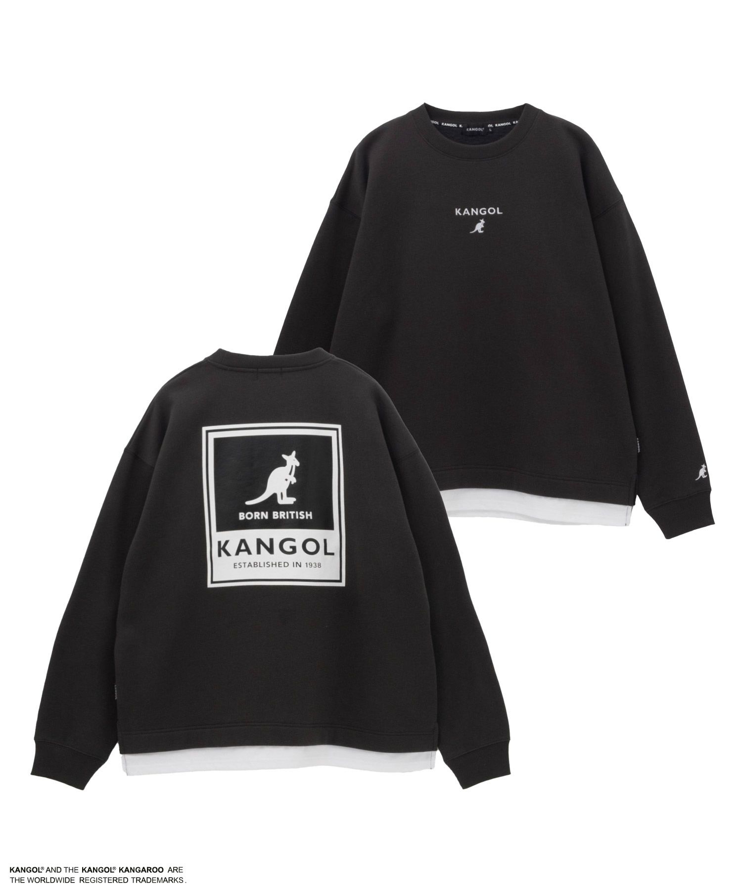 KANGOL  裏起毛BOXロゴトレーナー メンズ商品画像-2