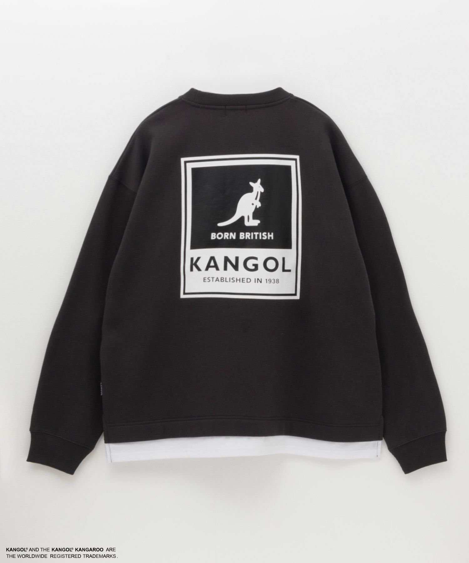 KANGOL 裏起毛BOXロゴトレーナー メンズ