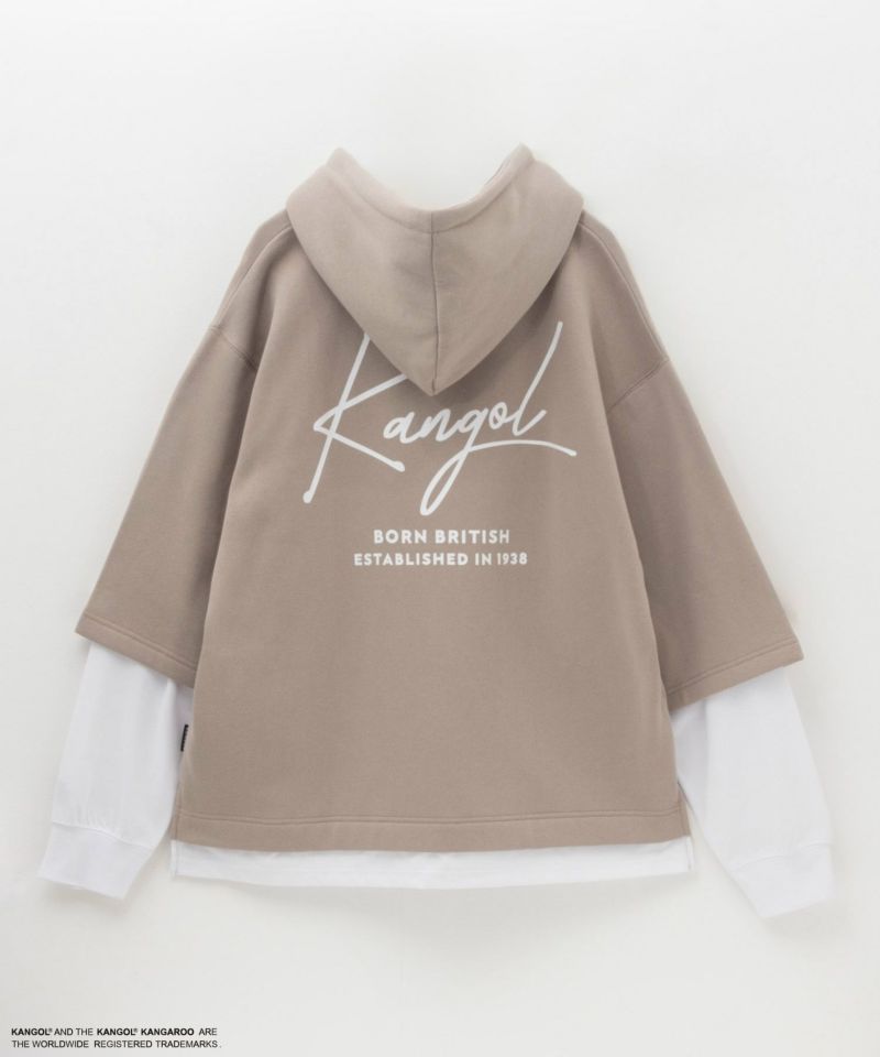 KANGOL  裏起毛フェイクレイヤードパーカー メンズ商品画像-5