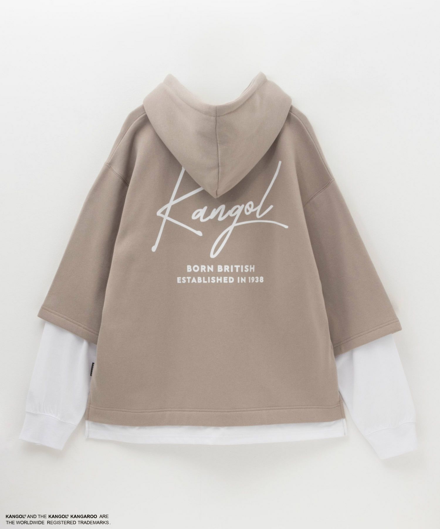 KANGOL  裏起毛フェイクレイヤードパーカー メンズ商品画像-5