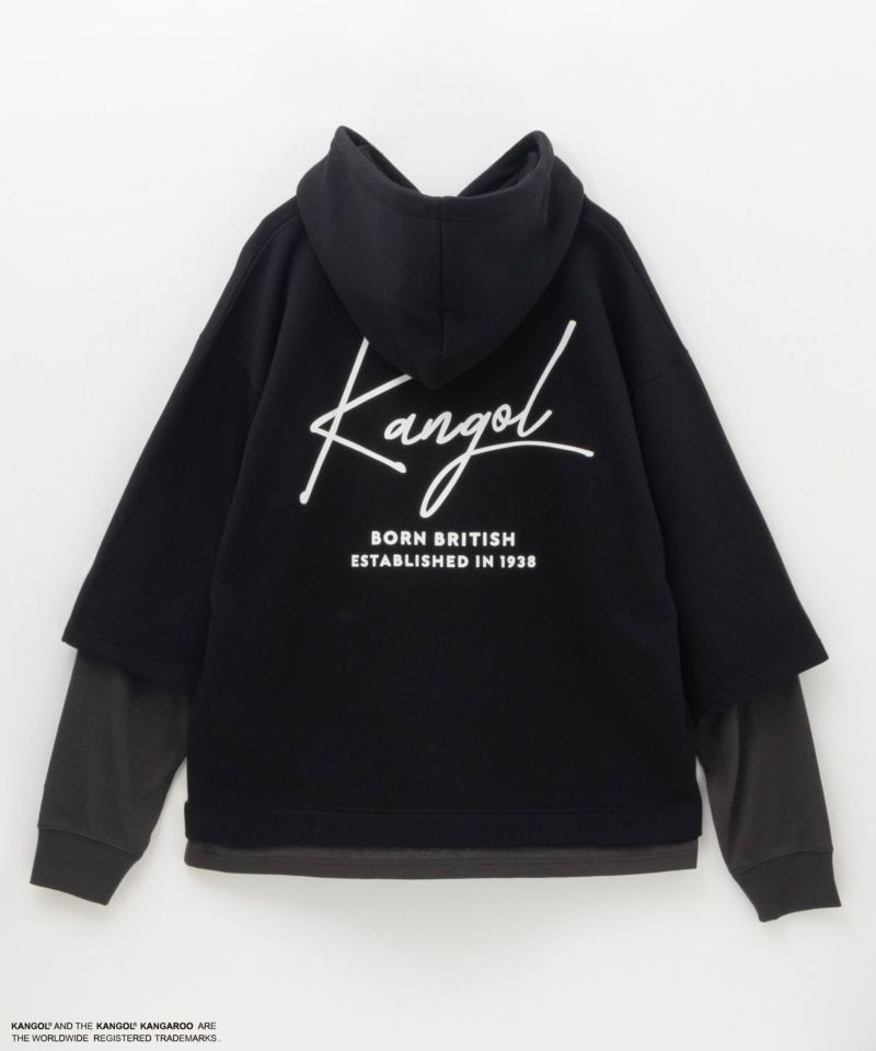 KANGOL  裏起毛フェイクレイヤードパーカー メンズ商品画像-7