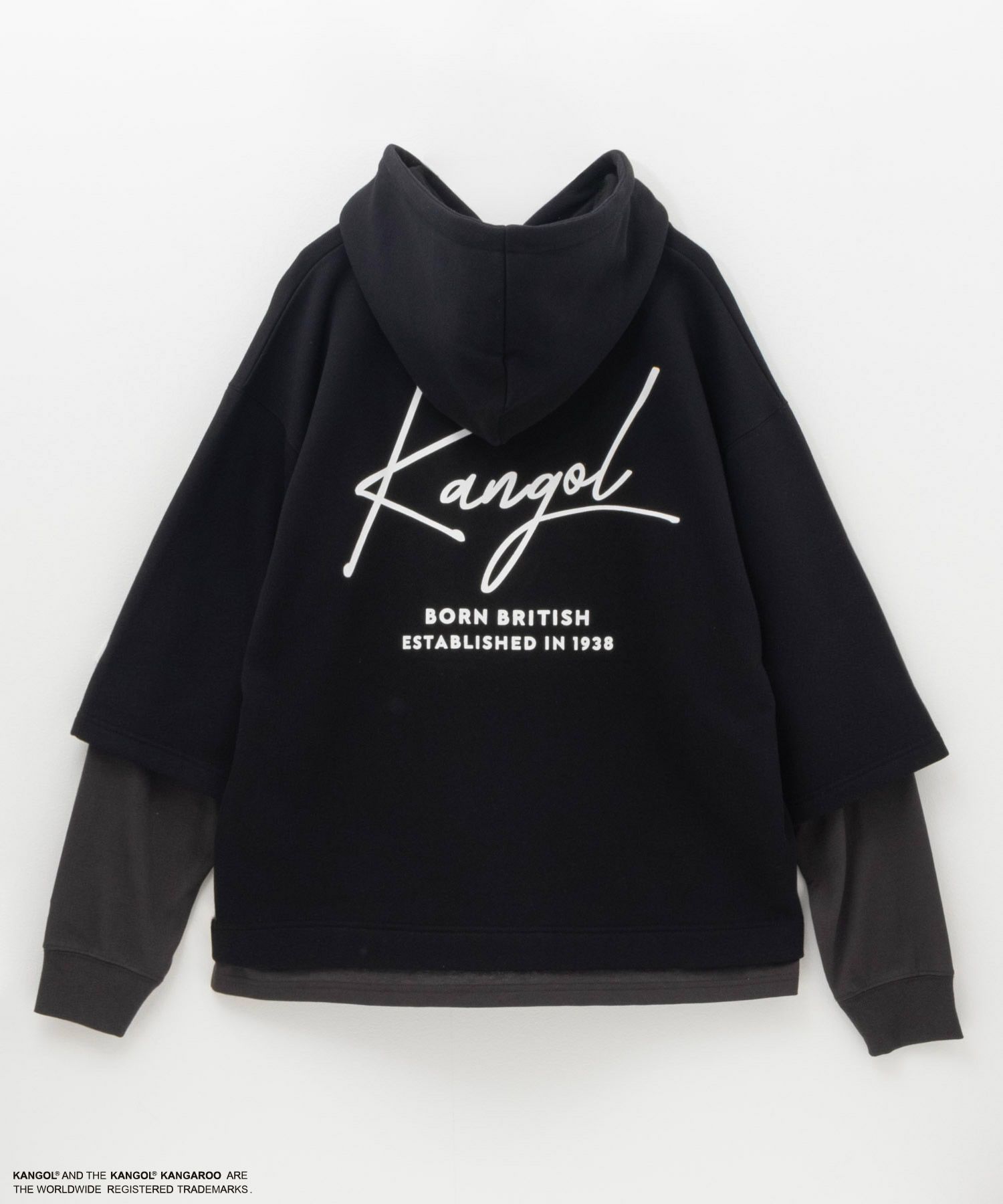 KANGOL  裏起毛フェイクレイヤードパーカー メンズ商品画像-7