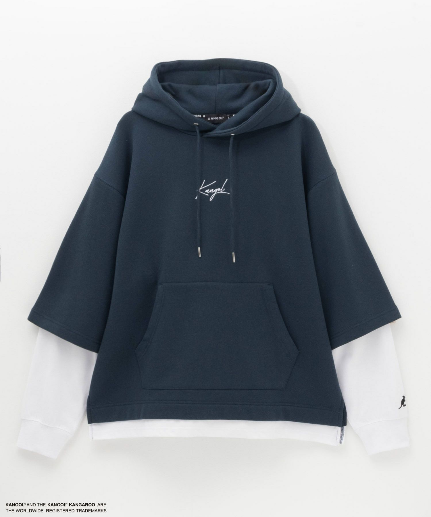 KANGOL  裏起毛フェイクレイヤードパーカー メンズ商品画像-8