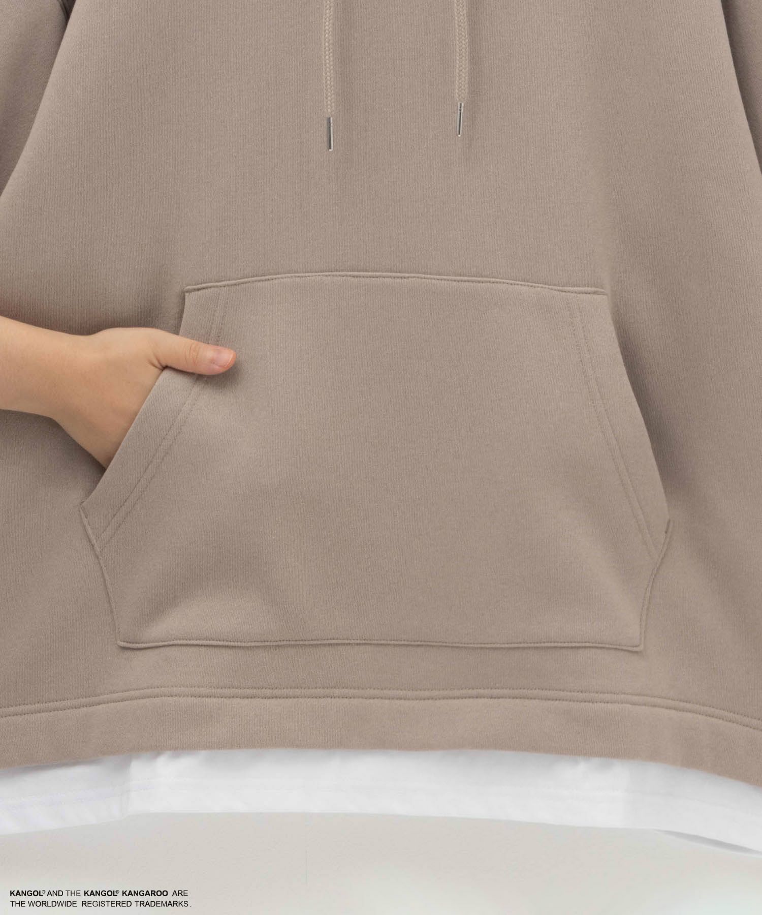 KANGOL 裏起毛フェイクレイヤードパーカー メンズ