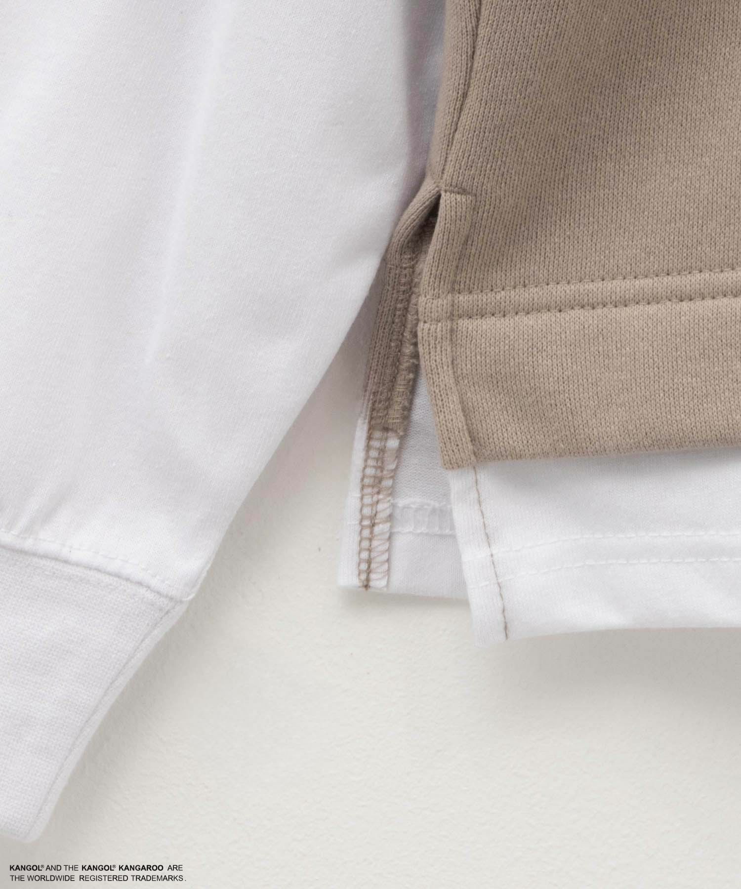 KANGOL 裏起毛フェイクレイヤードパーカー メンズ