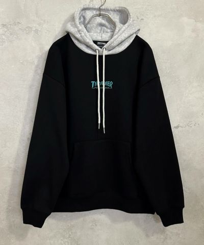THRASHER  裏起毛胸刺繍フーディー メンズ