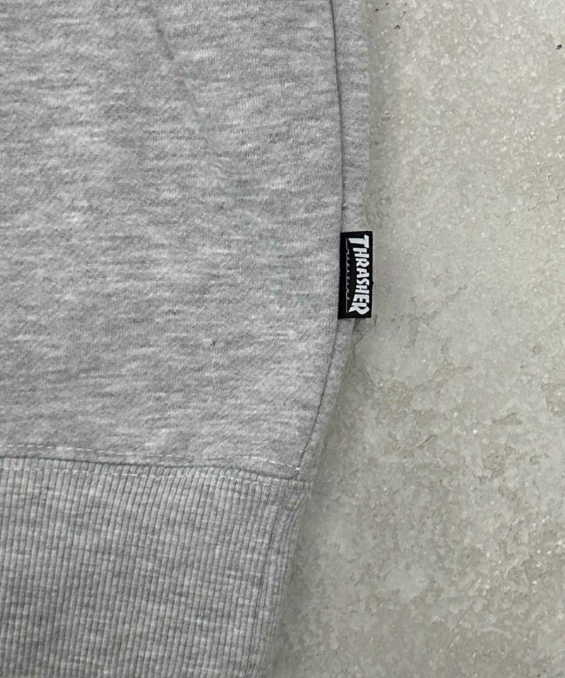 THRASHER 裏起毛切替ハーフジップ メンズ