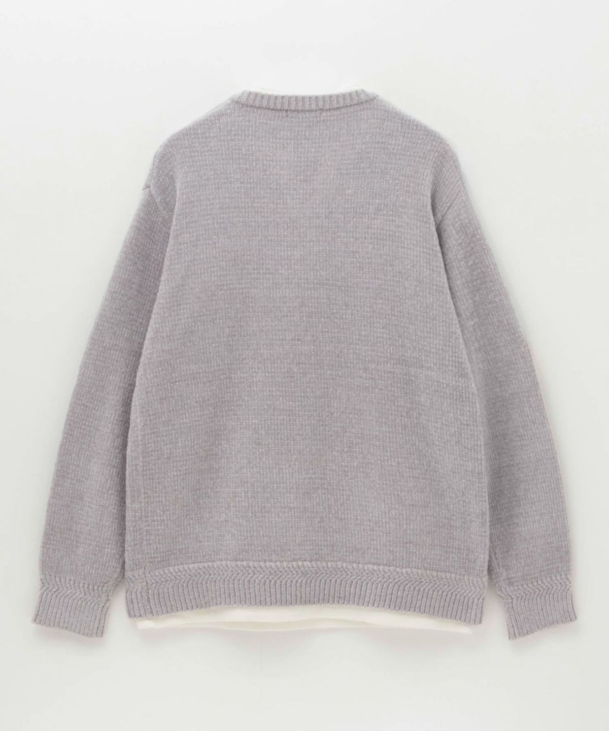 NAVY キーネックレイヤードTシャツ メンズ