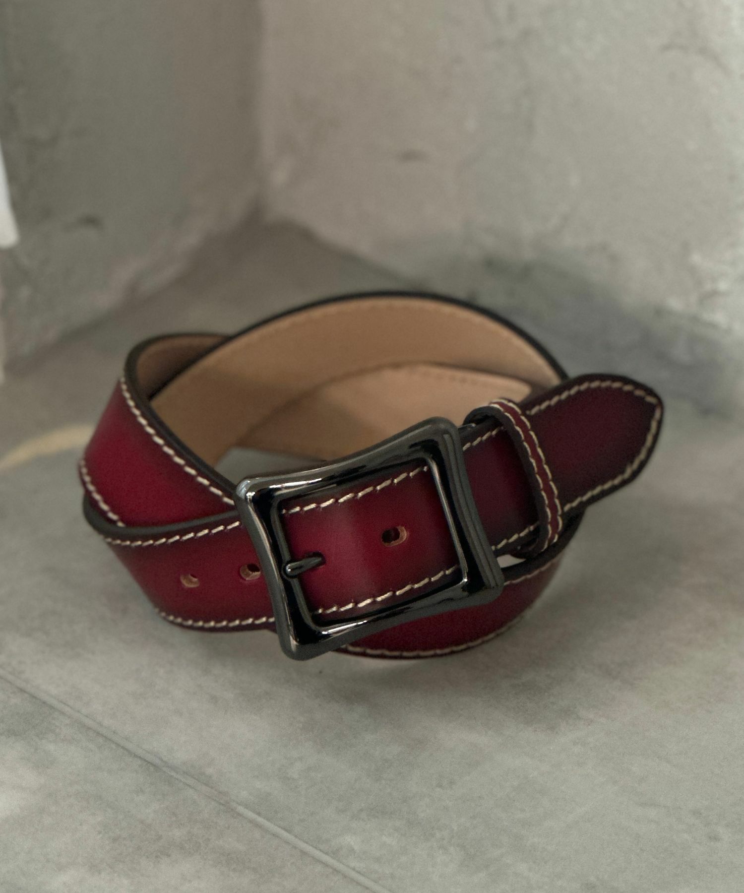 WRANGLER 40mm1枚革太ステッチベルト メンズ