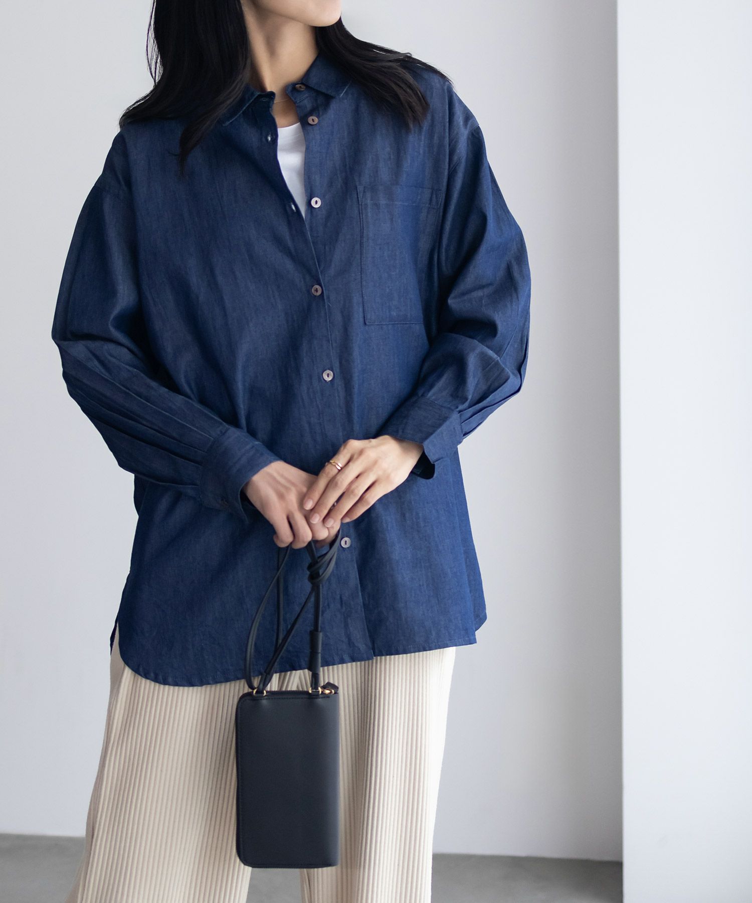 Howdy Marie インドデニムチュニックシャツ レディース