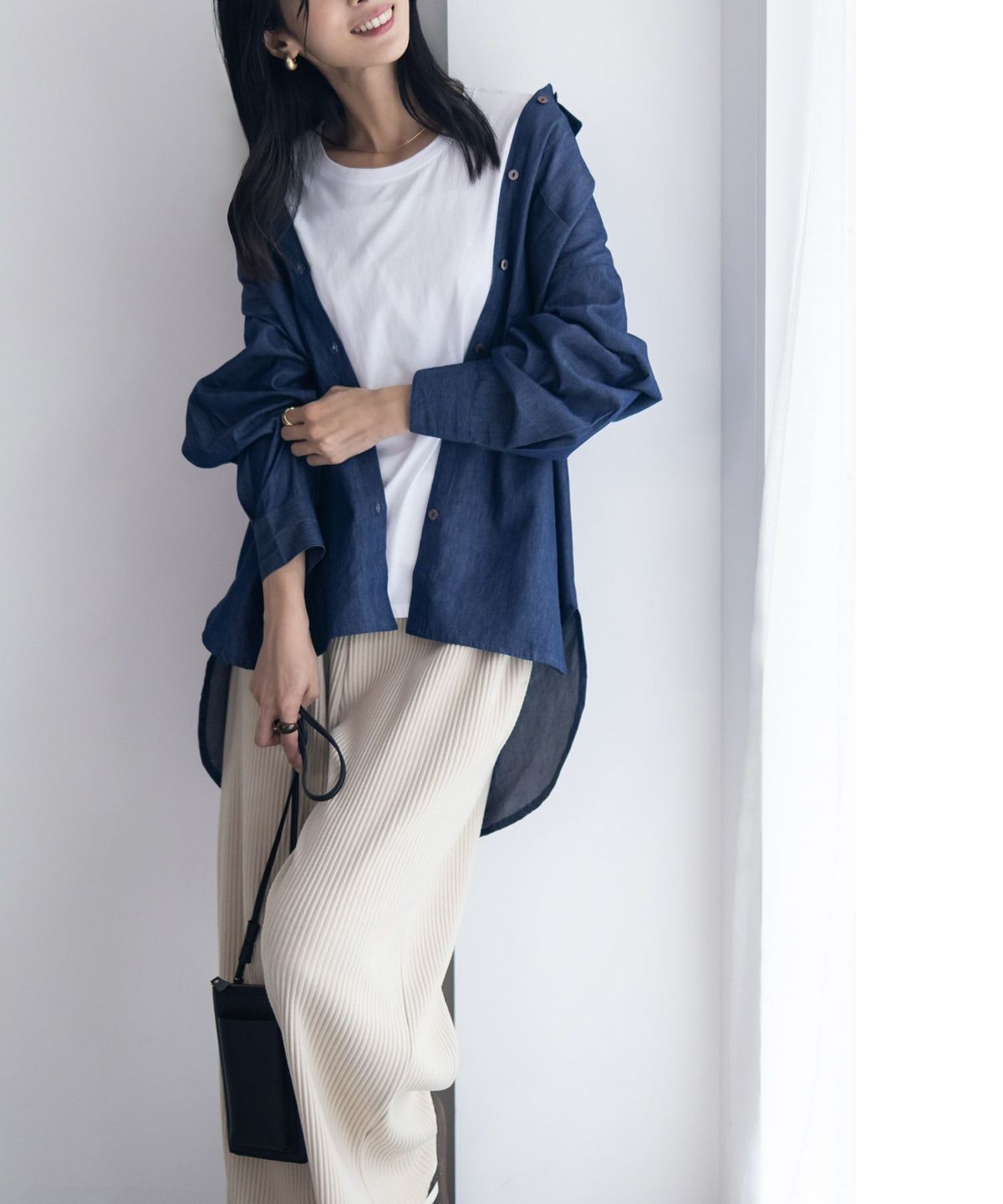 Howdy Marie インドデニムチュニックシャツ レディース