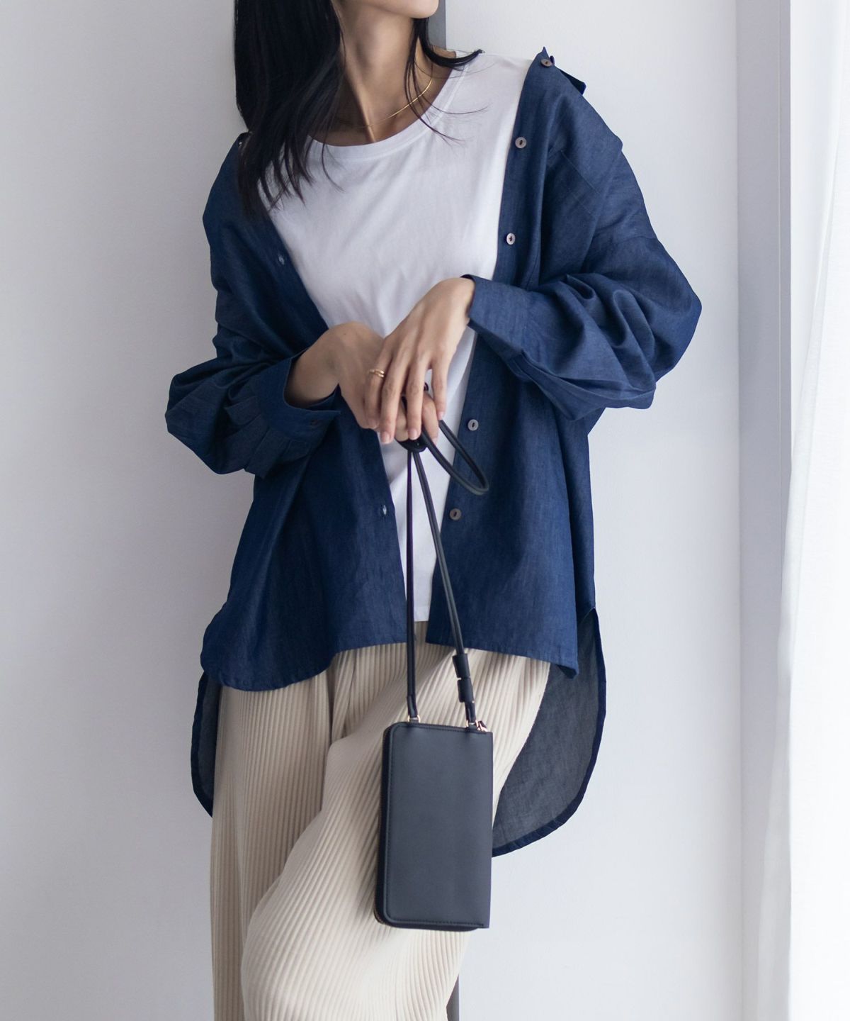 Howdy Marie インドデニムチュニックシャツ レディース