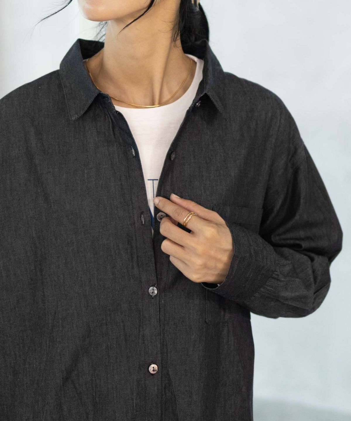 Howdy Marie インドデニムチュニックシャツ レディース