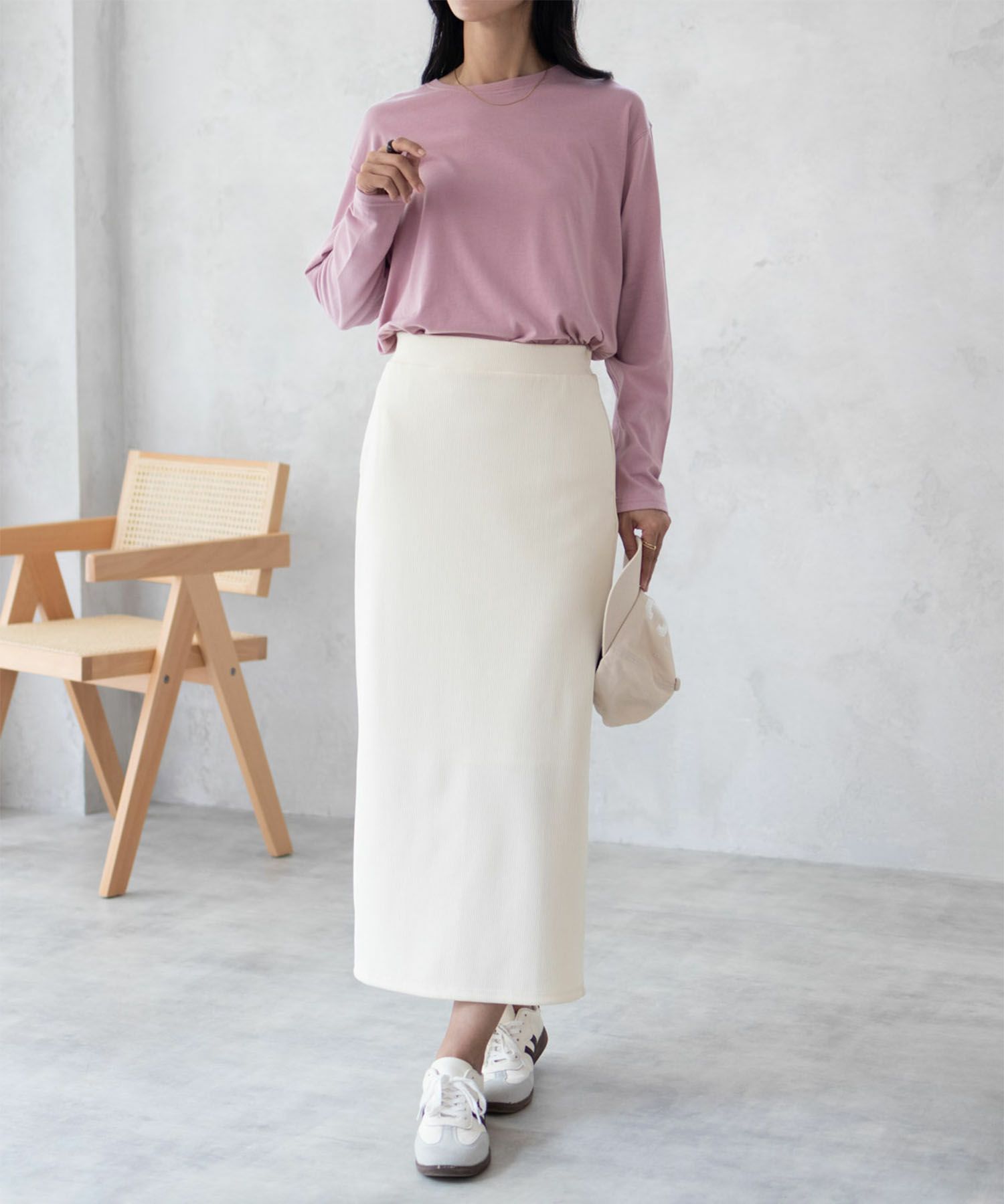 nAvy ベーシック裾ラウンド長袖Tシャツ レディース メール便 対応商品商品サムネイル-8