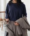 nAvy ベーシック裾ラウンド長袖Tシャツ レディース メール便 対応商品商品サムネイル-9