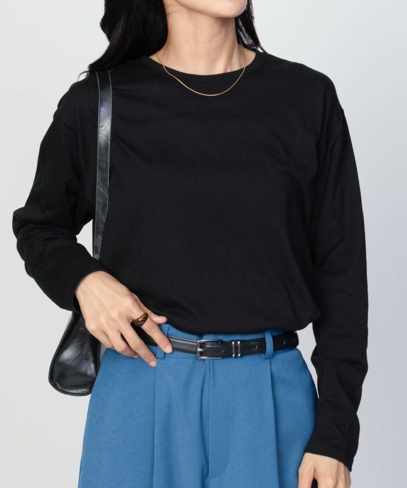 nAvy ベーシック裾ラウンド長袖Tシャツ レディース メール便 対応商品商品画像-13