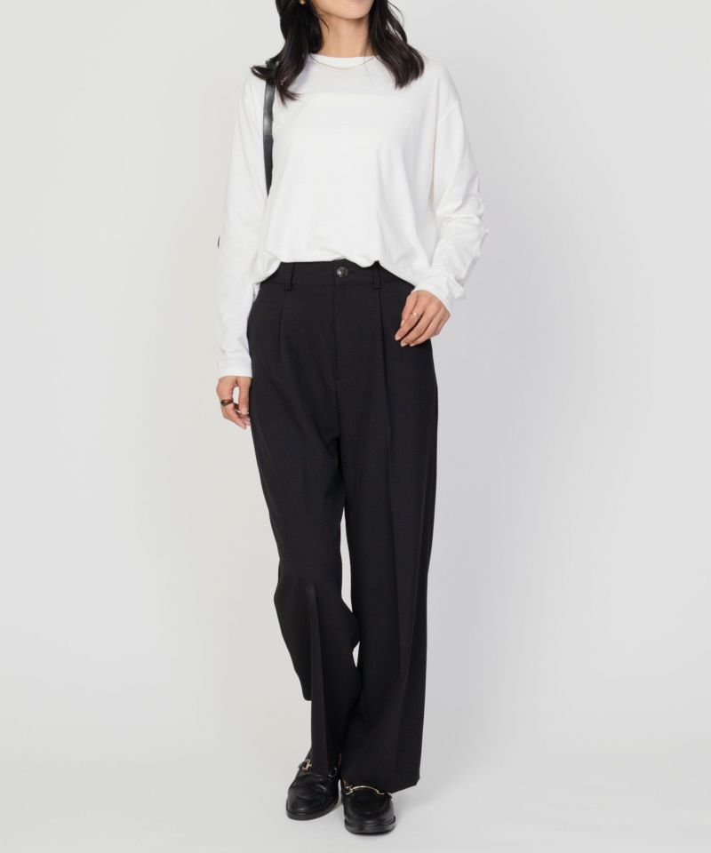 nAvy ベーシック裾ラウンド長袖Tシャツ レディース メール便 対応商品商品画像-16