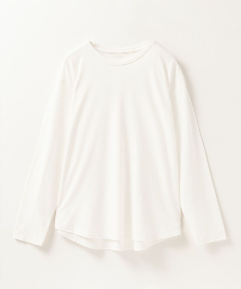 nAvy ベーシック裾ラウンド長袖Tシャツ レディース メール便 対応商品商品画像-23