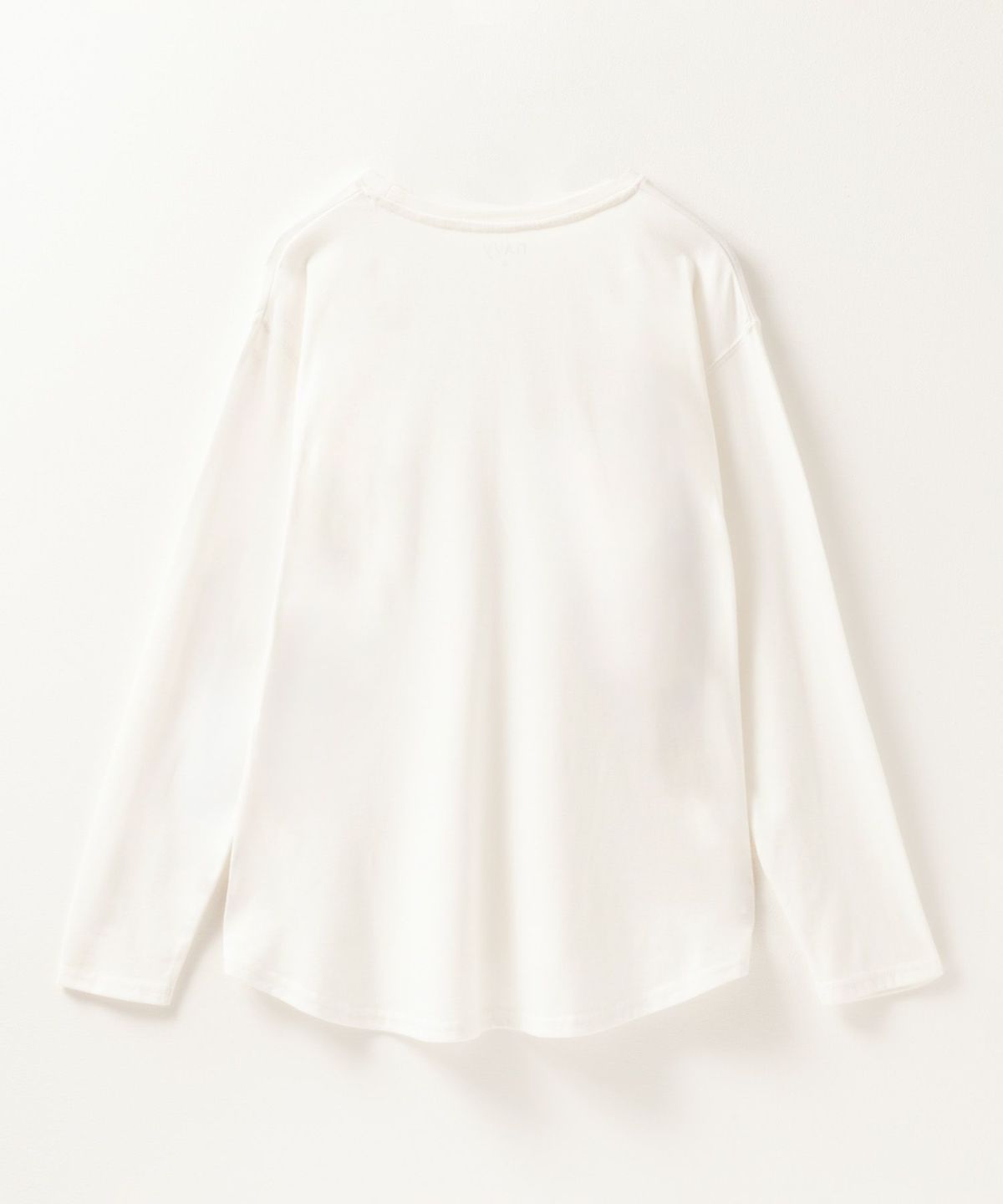 NAVY ベーシック裾ラウンド長袖Tシャツ レディース ネコポス 対応商品