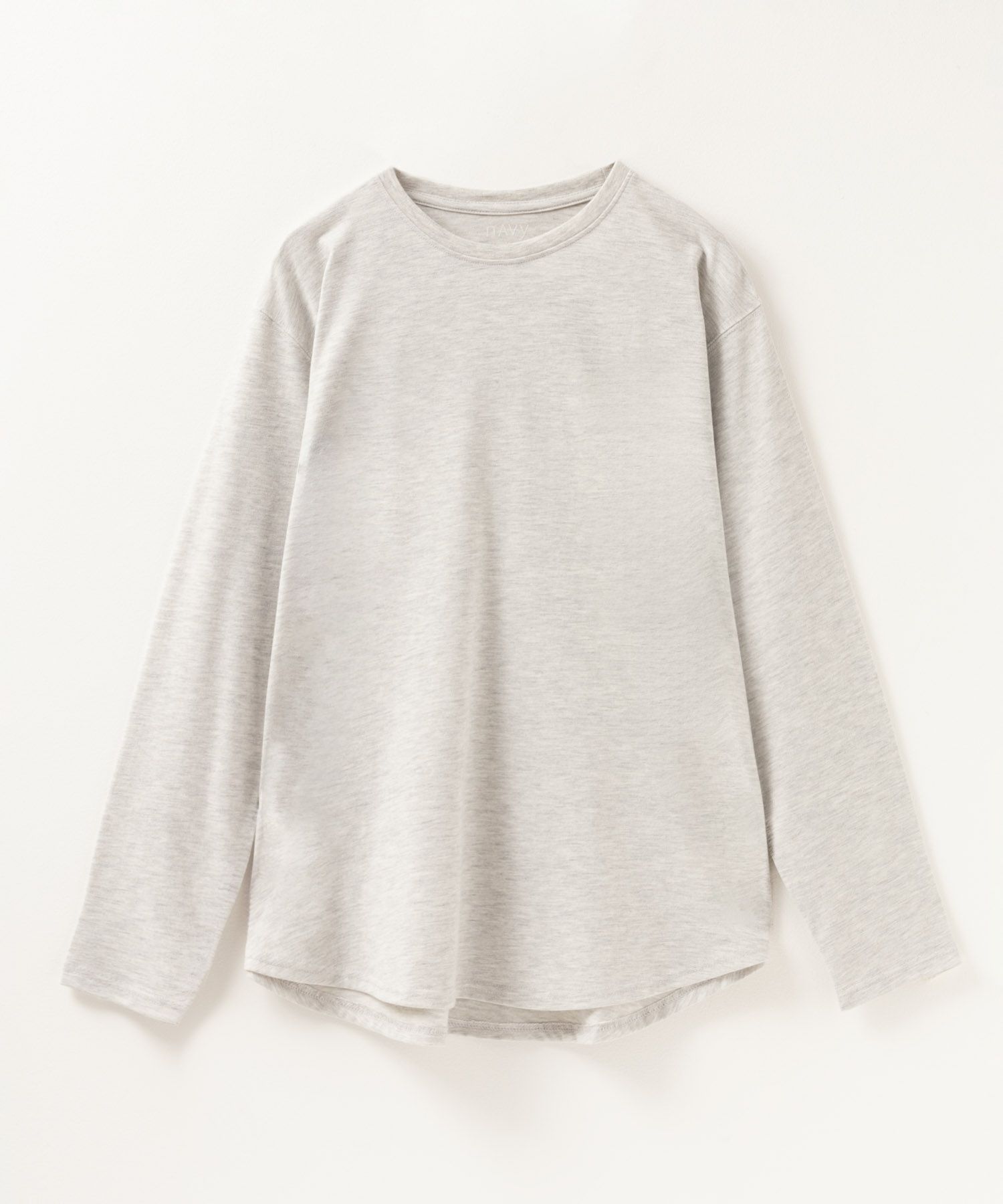 NAVY ベーシック裾ラウンド長袖Tシャツ レディース ネコポス 対応商品